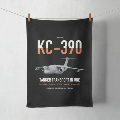 Embraer KC-390 Millennium design on black towel