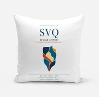 Thumbnail for Seville Airport (SVQ) design on white pillow