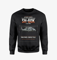 Thumbnail for Mitsubishi Sikorsky SH-60K design on black sweatshirt