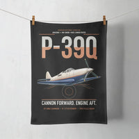 Thumbnail for P-39Q Airacobra design on black towel
