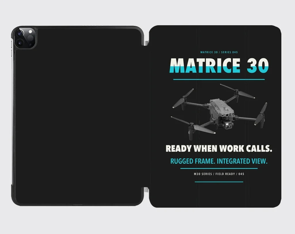 DJI Matrice 30 design on black ipad tablet case