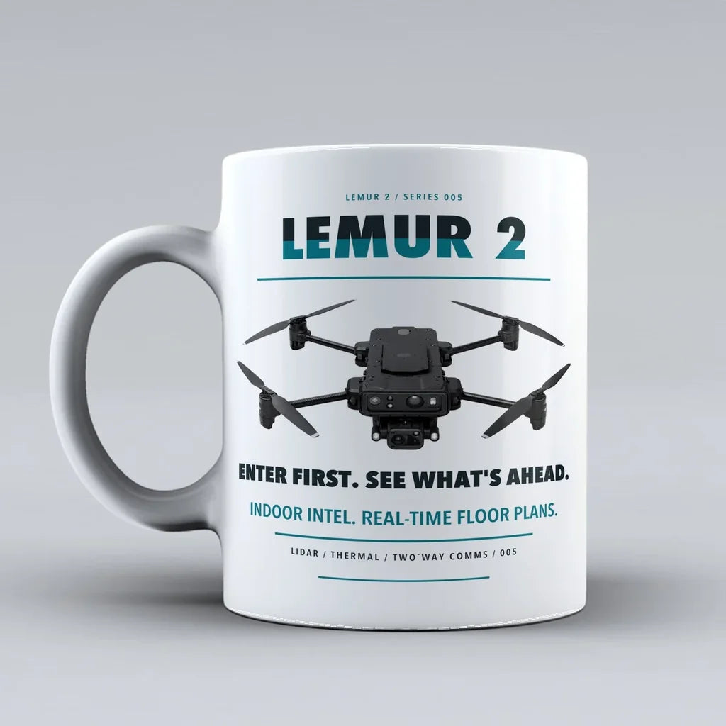 LEMUR 2 Mug design on white brinc