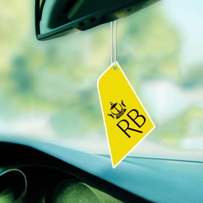 Royal Brunei Airlines Car aviation design on scented aviation-themed paper car air freshener.