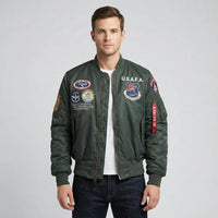 Thumbnail for Fighter Pilot Style USAFA Super Cool Pilot Jackets aviation Top Gun-themed product in premium build.