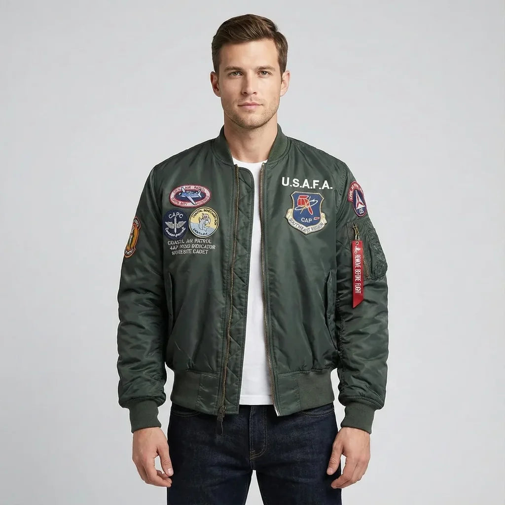 Fighter Pilot Style USAFA Super Cool Pilot Jackets aviation Top Gun-themed product in premium build.