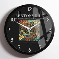 Thumbnail for BENTONVILLE - Poster - Wall Clock Framed - Black