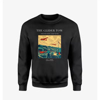 Thumbnail for VINTAGE G4249 - The Glider Tow - Designed Sweatshirts design on black