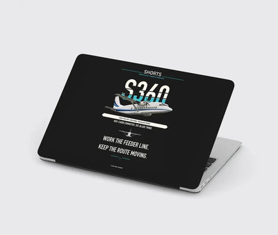 Shorts 360-300 design on black MacBook case