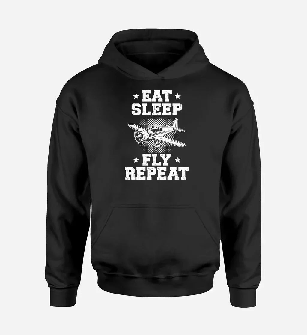 Eat Sleep Fly Repeat - Black