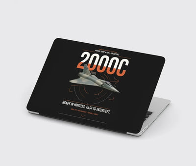 Dassault Mirage 2000C RDI design on black MacBook case