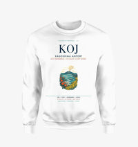 Thumbnail for Kagoshima Airport (KOJ) design on white sweatshirt