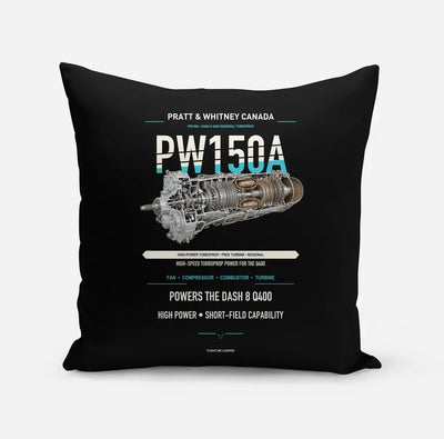 PW150A design on black pillow