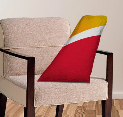 Iberia Airlines aviation design on soft polyester filling aircraft tail pillow.