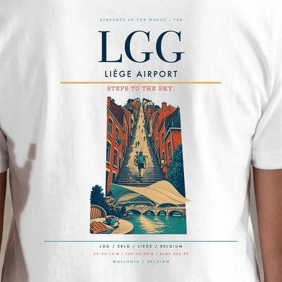 Liège Airport (LGG) double-side t-shirt design close-up cover