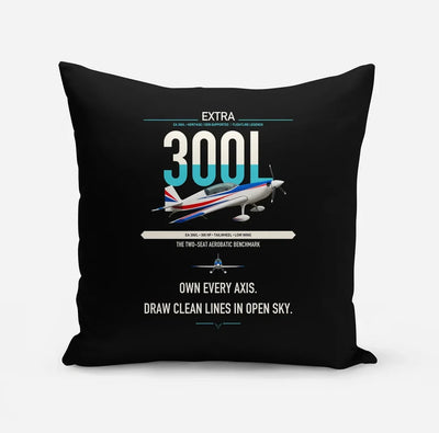 Extra 300L design on black pillow