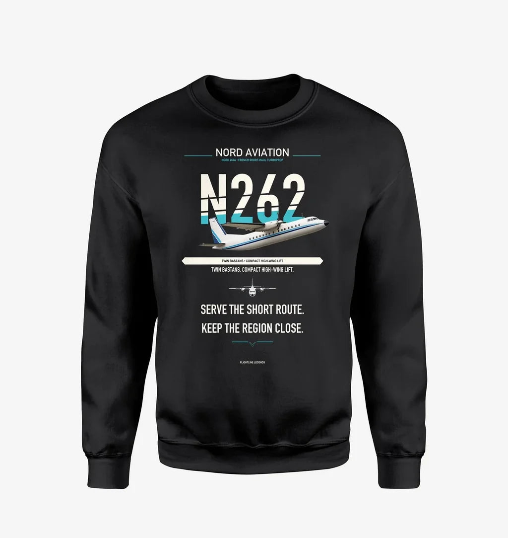Nord 262A design on black sweatshirt