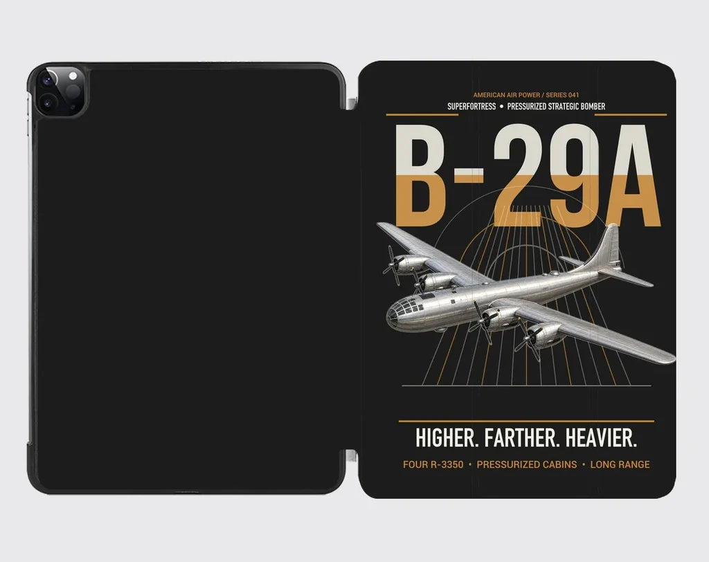 B-29A Superfortress design on black ipad tablet case