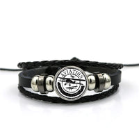 Thumbnail for Aviation Lovers aviation-themed bracelet, polished stainless steel.