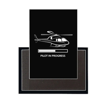 Pilot In Progress (Helicopter) aviation design magnet in strong neodymium core.