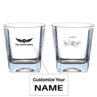 Thumbnail for How Planes Fly aviation design on whiskey glass, crystal-clear premium glassware.