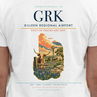 Thumbnail for Killeen Regional Airport (GRK) double-side t-shirt design close-up cover
