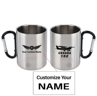The Cessna 152 aviation design on outdoor mug, durable insulated construction.