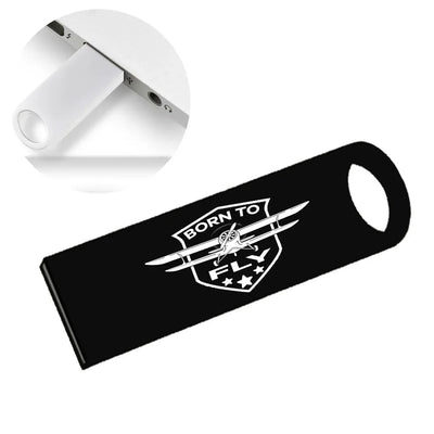 Born To Fly aviation design on durable waterproof casing waterproof USB device.