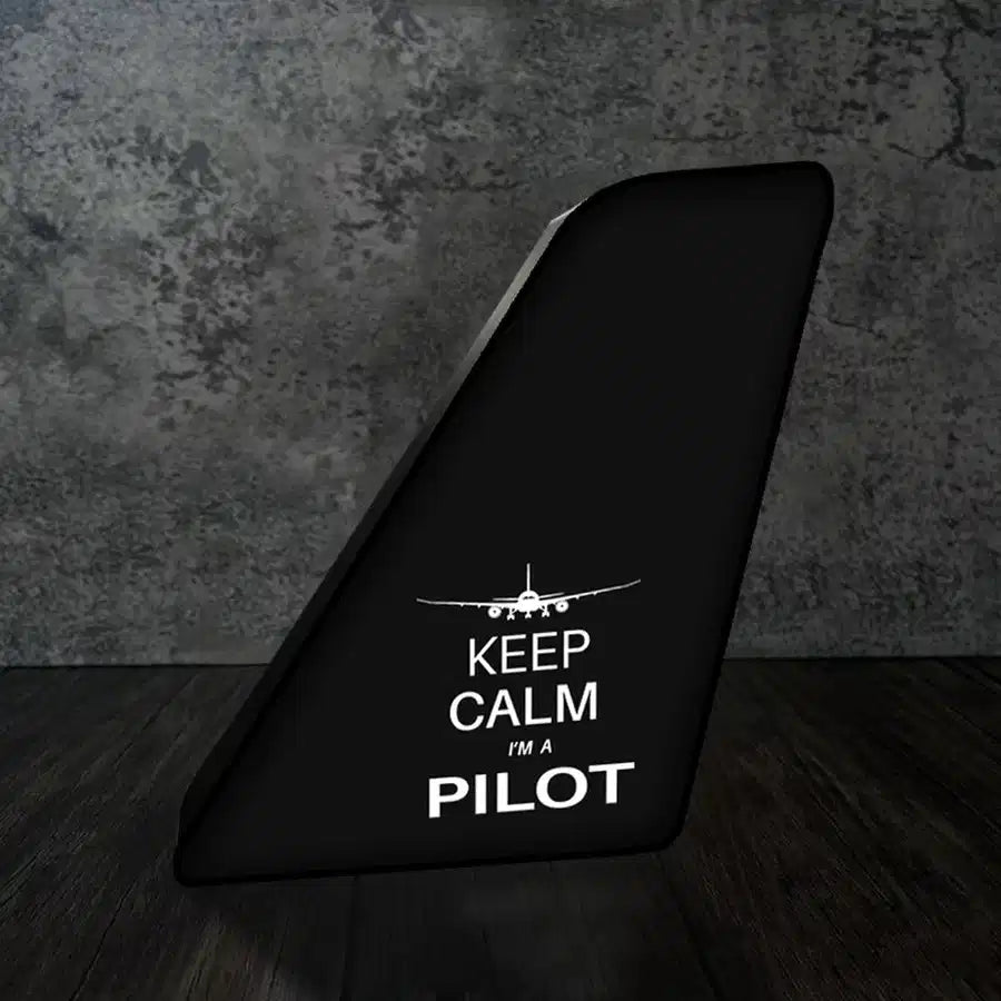 Pilot (777 Silhouette) Led Aircraft Tail aviation design on premium acrylic with LED 3D aircraft tail lamp.