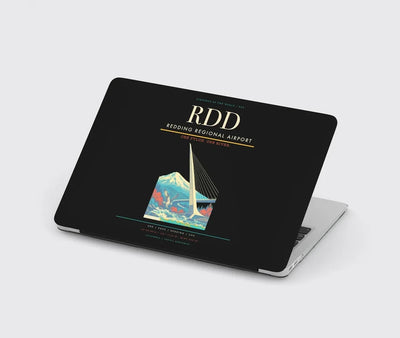 Redding Regional Airport (RDD) design on black MacBook case