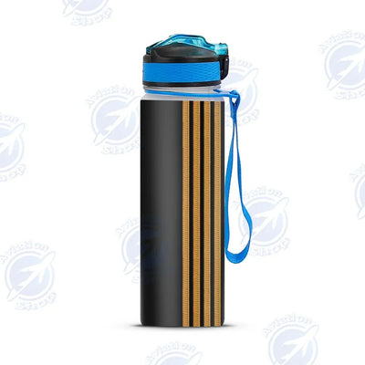 Special Pilot Epaulettes 4 Lines Sports aviation design on sport kettle, insulated bottle with sport spout.