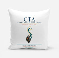 Thumbnail for Catania-Fontanarossa Airport (CTA) design on white pillow