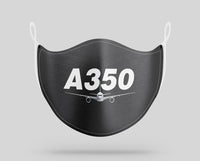 Thumbnail for Super Airbus A350 aviation face mask in breathable cotton blend.