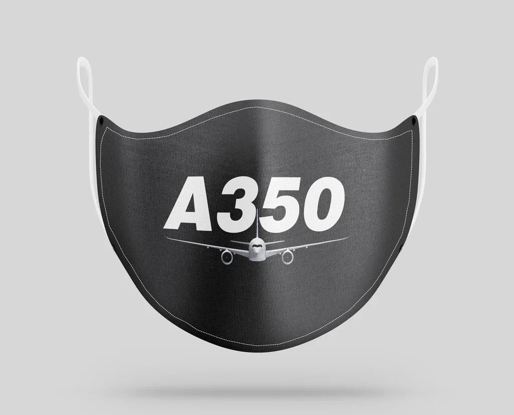 Super Airbus A350 aviation face mask in breathable cotton blend.