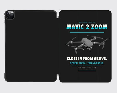 DJI Mavic 2 Zoom design on black ipad tablet case