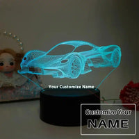 Thumbnail for Sports Car Pattern aviation design on premium acrylic with LED 3D night lamp.