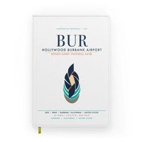 Thumbnail for Hollywood Burbank Airport (BUR) design on white notebook