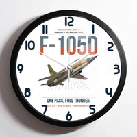 Thumbnail for F-105D Thunderchief design on white framed wall clock