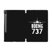 Thumbnail for Boeing 737 & Plane aviation print tablet case, fits Samsung tablet.