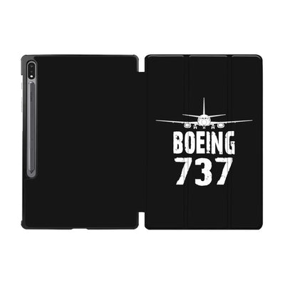 Boeing 737 & Plane aviation print tablet case, fits Samsung tablet.