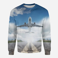 Thumbnail for Taking Off Aircraft aviation design printed on soft cotton blend 3D sweatshirt.