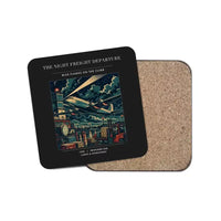 Thumbnail for The Night Freight Departure - Designed Coasters design on black 1-piece