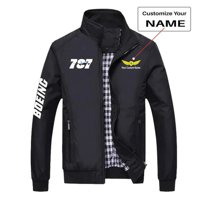 Super Boeing 787 aviation design printed on modern shell with tailored fit stylish jacket.
