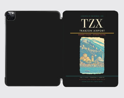 Trabzon Airport (TZX) design on black ipad tablet case