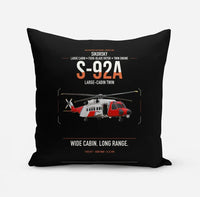 Thumbnail for Sikorsky S-92A design on black pillow