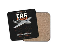 Thumbnail for de Havilland Vampire FB5 design on black 1 piece coaster