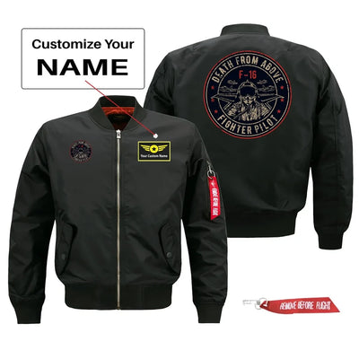 Fighter Jet 16 - Death From Above Pilot Jackets (Customizable) aviation design printed on comfortable shell with classic fit.