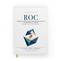 Thumbnail for Frederick Douglass Greater Rochester International Airport (ROC) design on white notebook