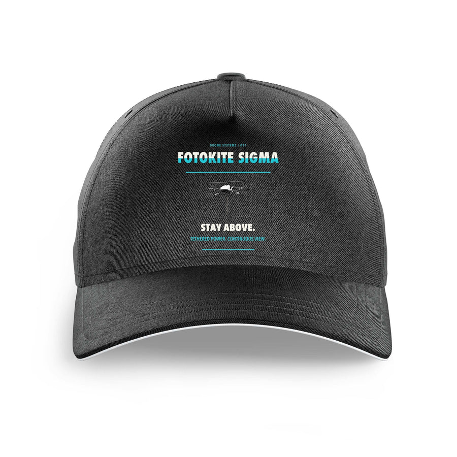 Fotokite Sigma design on black printed hat