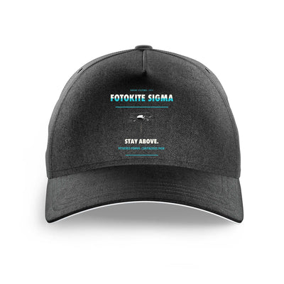 Fotokite Sigma design on black printed hat