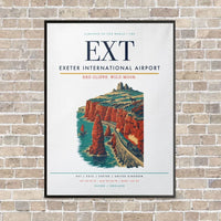 Thumbnail for Exeter International Airport EXT vertical canvas print - framed - white background
